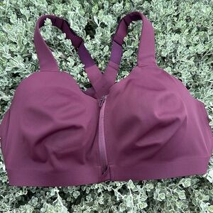Victorias Secret Knockout Front Close plum color Sport Sports Bra 38DD